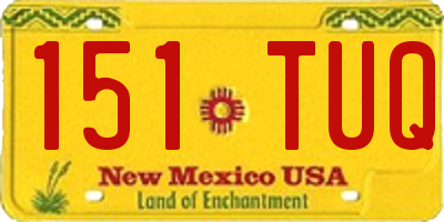 NM license plate 151TUQ