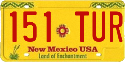 NM license plate 151TUR