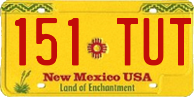 NM license plate 151TUT