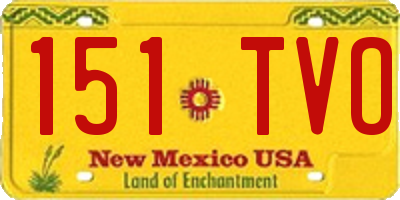 NM license plate 151TVO