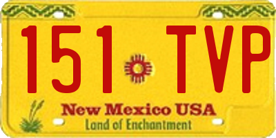 NM license plate 151TVP