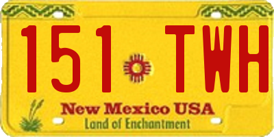 NM license plate 151TWH