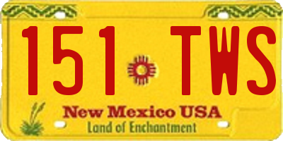 NM license plate 151TWS