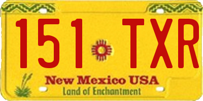NM license plate 151TXR