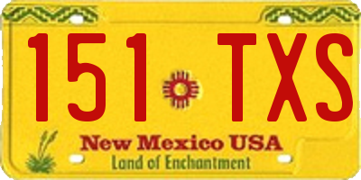 NM license plate 151TXS