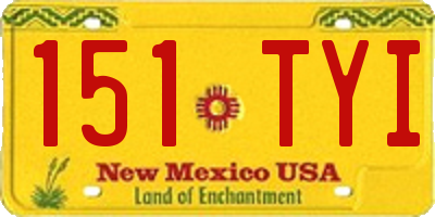 NM license plate 151TYI