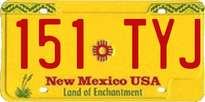NM license plate 151TYJ