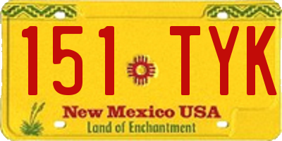NM license plate 151TYK