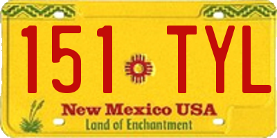 NM license plate 151TYL