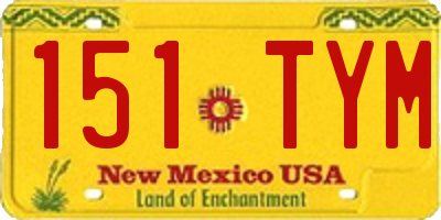 NM license plate 151TYM