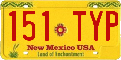 NM license plate 151TYP