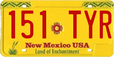 NM license plate 151TYR