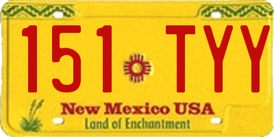 NM license plate 151TYY