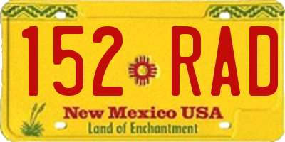 NM license plate 152RAD