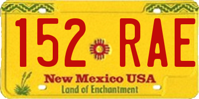 NM license plate 152RAE