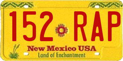 NM license plate 152RAP