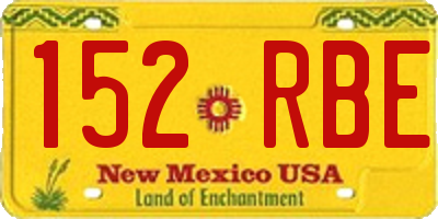 NM license plate 152RBE