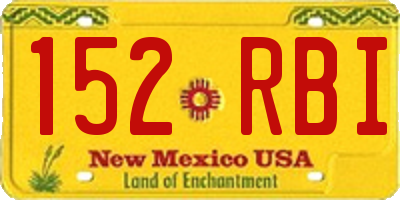 NM license plate 152RBI