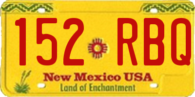 NM license plate 152RBQ