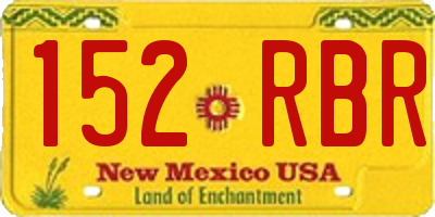 NM license plate 152RBR