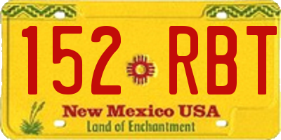 NM license plate 152RBT
