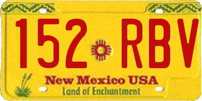 NM license plate 152RBV