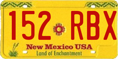 NM license plate 152RBX
