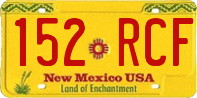 NM license plate 152RCF