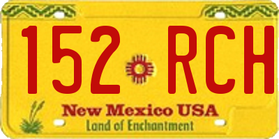 NM license plate 152RCH