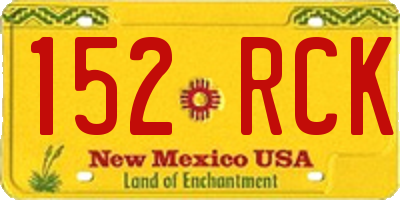 NM license plate 152RCK
