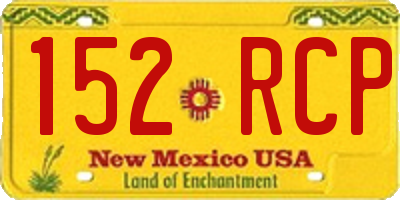 NM license plate 152RCP