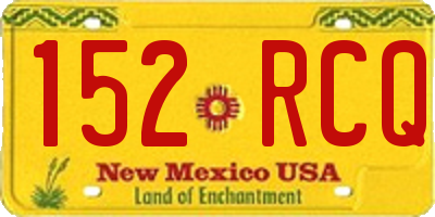 NM license plate 152RCQ