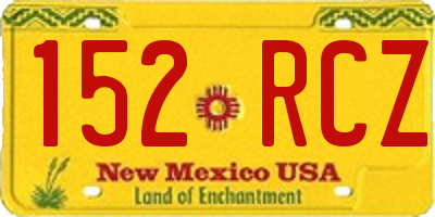 NM license plate 152RCZ