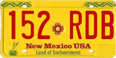 NM license plate 152RDB