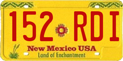 NM license plate 152RDI