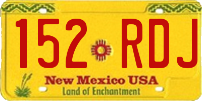 NM license plate 152RDJ