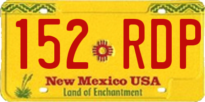 NM license plate 152RDP