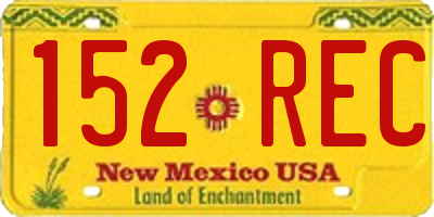 NM license plate 152REC