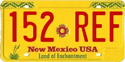 NM license plate 152REF