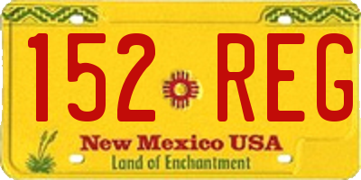 NM license plate 152REG