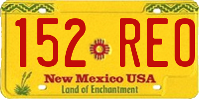 NM license plate 152REO