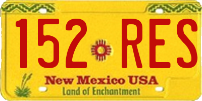 NM license plate 152RES