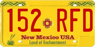 NM license plate 152RFD