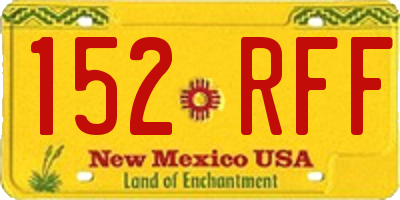 NM license plate 152RFF