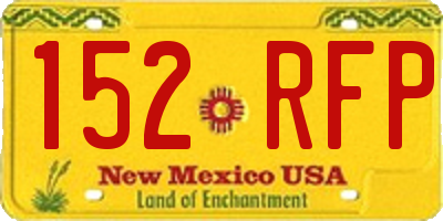 NM license plate 152RFP