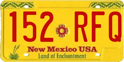 NM license plate 152RFQ