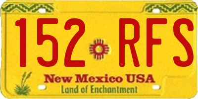 NM license plate 152RFS