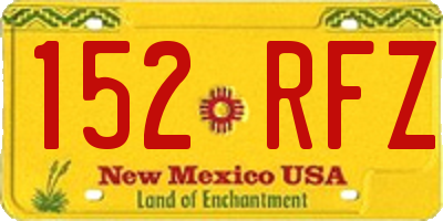 NM license plate 152RFZ