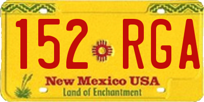 NM license plate 152RGA