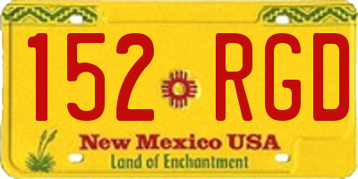 NM license plate 152RGD